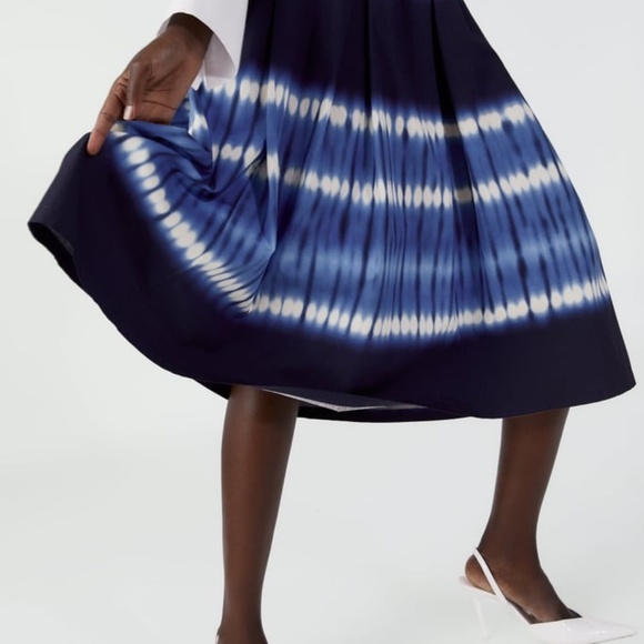 Zara Blue Tie-Dye Midi Skirt XS - Picture 4 of 7